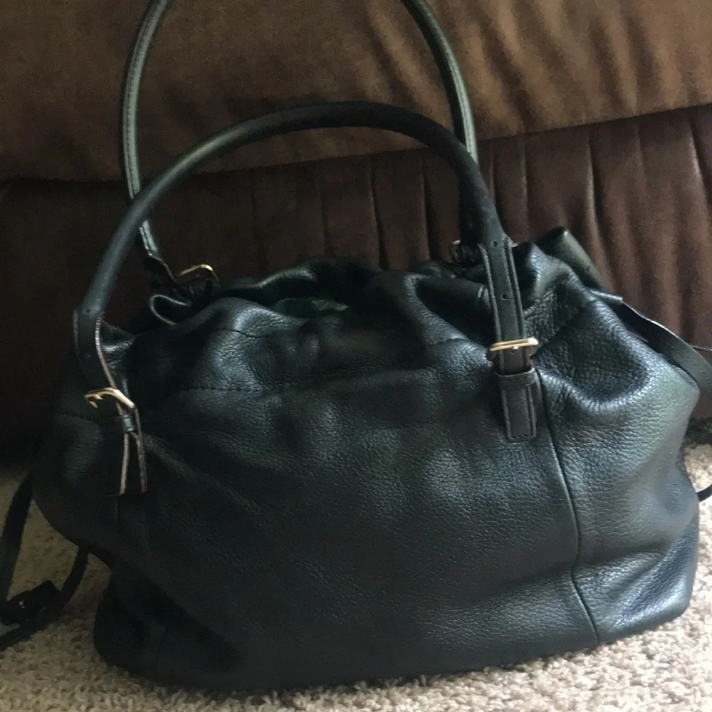 kate spade Westbury opus pebbled black leather satchel